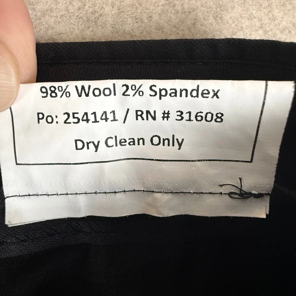 Jos A Bank Tuxedo Pants 42R 1905 Collection Black Satin Stripe Wool 254141
